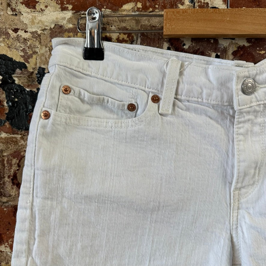 Levi's White Jean Shorts Womens 29