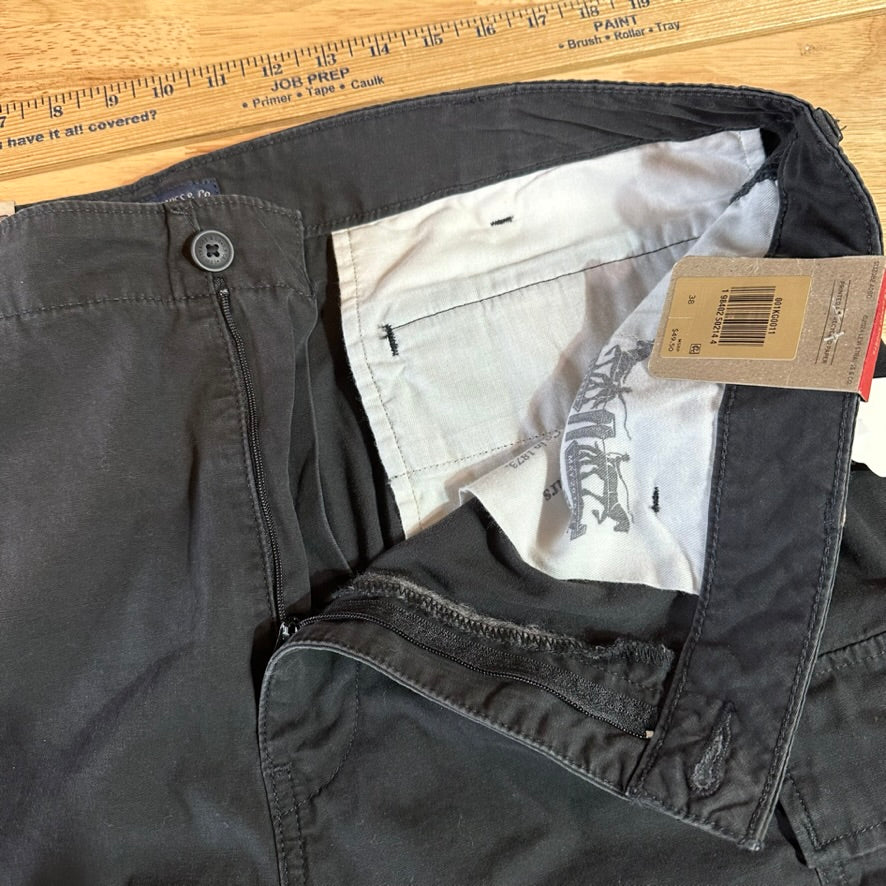 Levi's Shorts Mens 38 Cargo Black Hiking Camping Levis NEW
