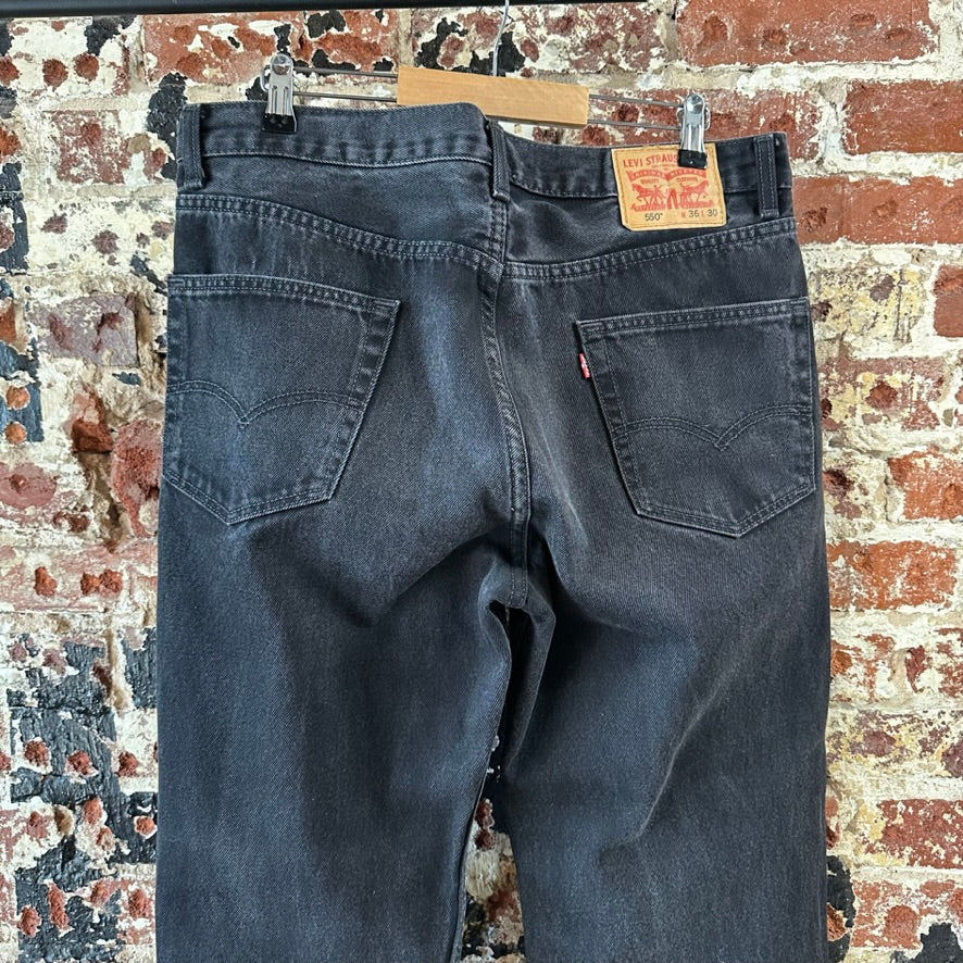Levi's 550 Mens 36x30 Black Jeans