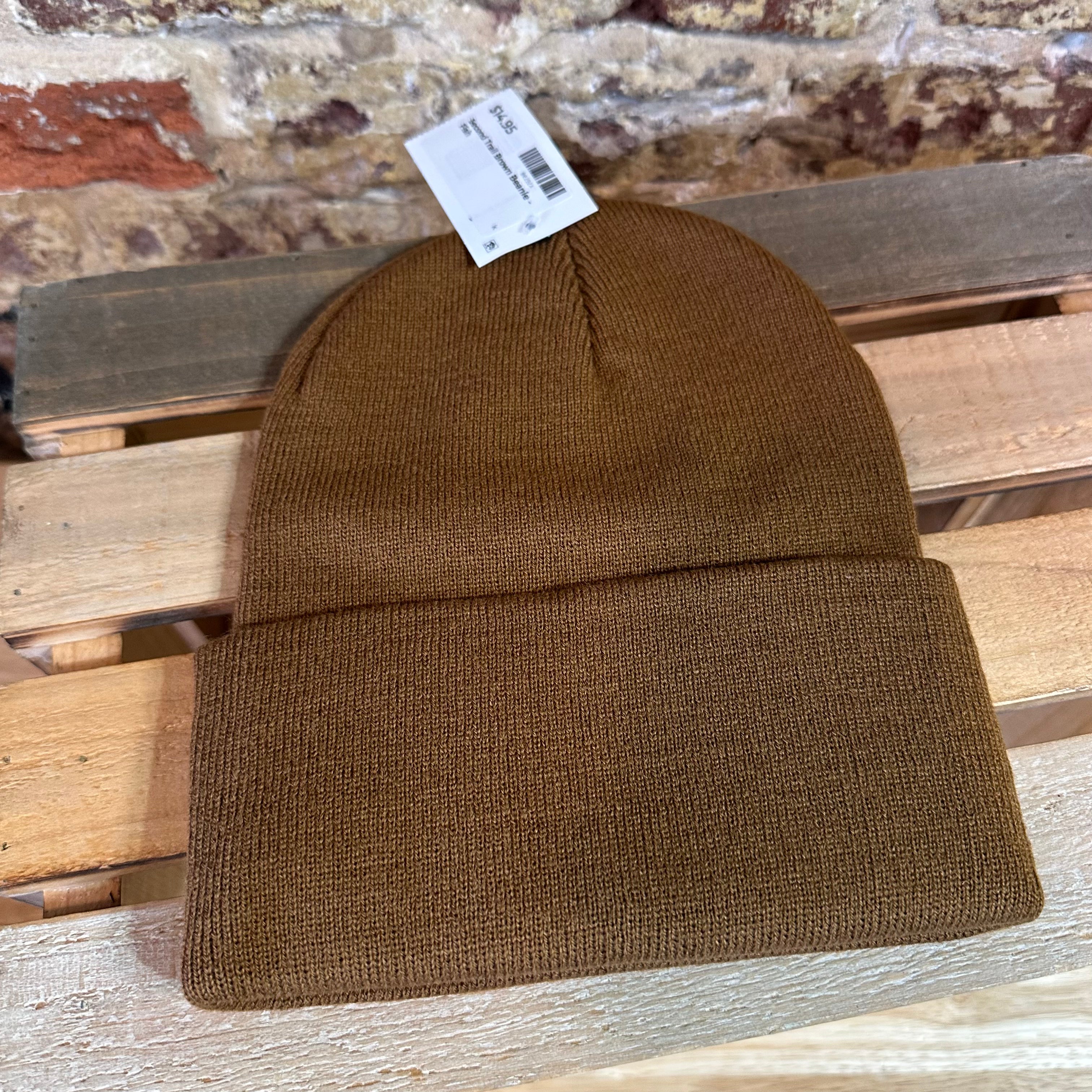 Second Trail Fishing Brown Beanie New