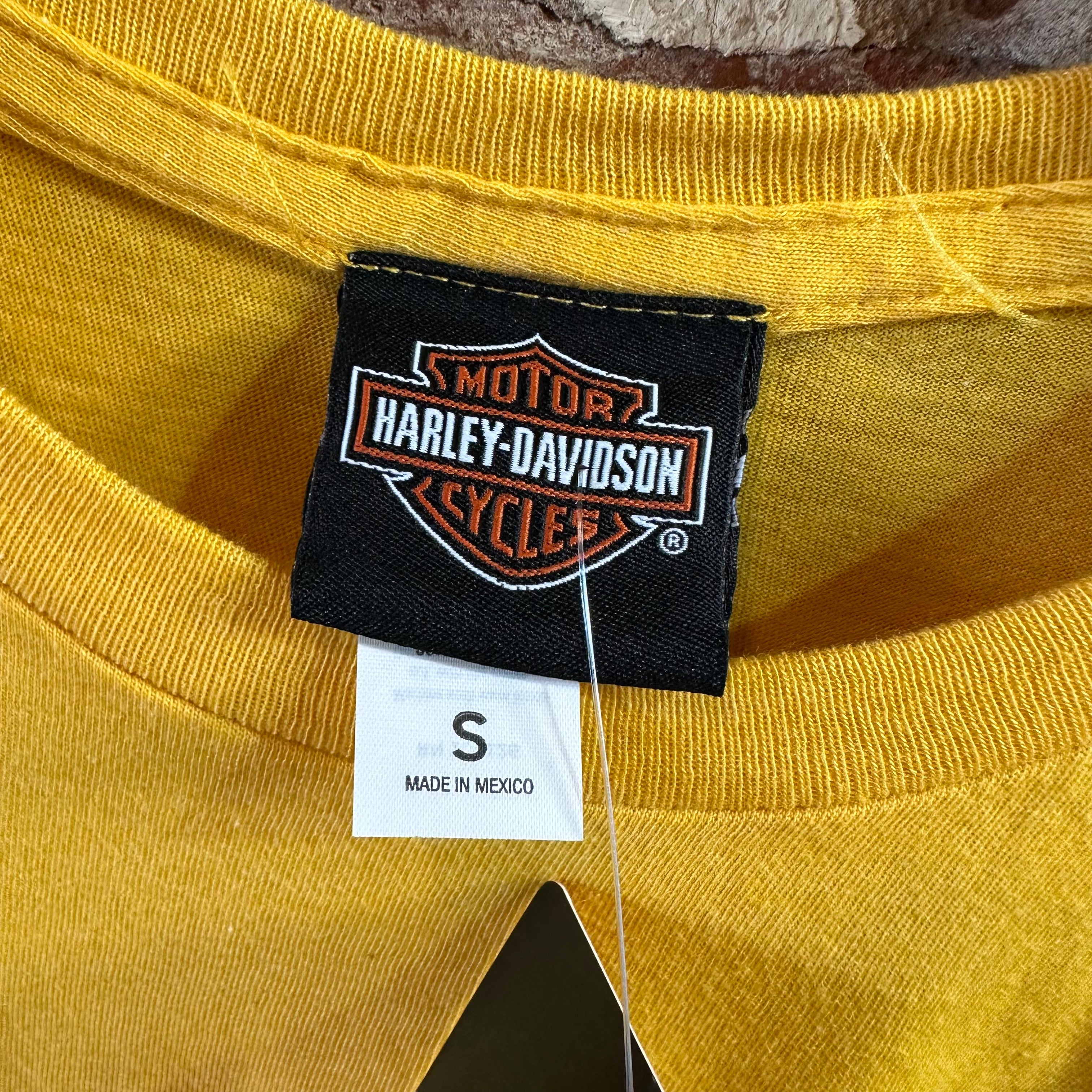 Harley Davidson Men's Small Short Sleeve Yellow T-Shirt NEW