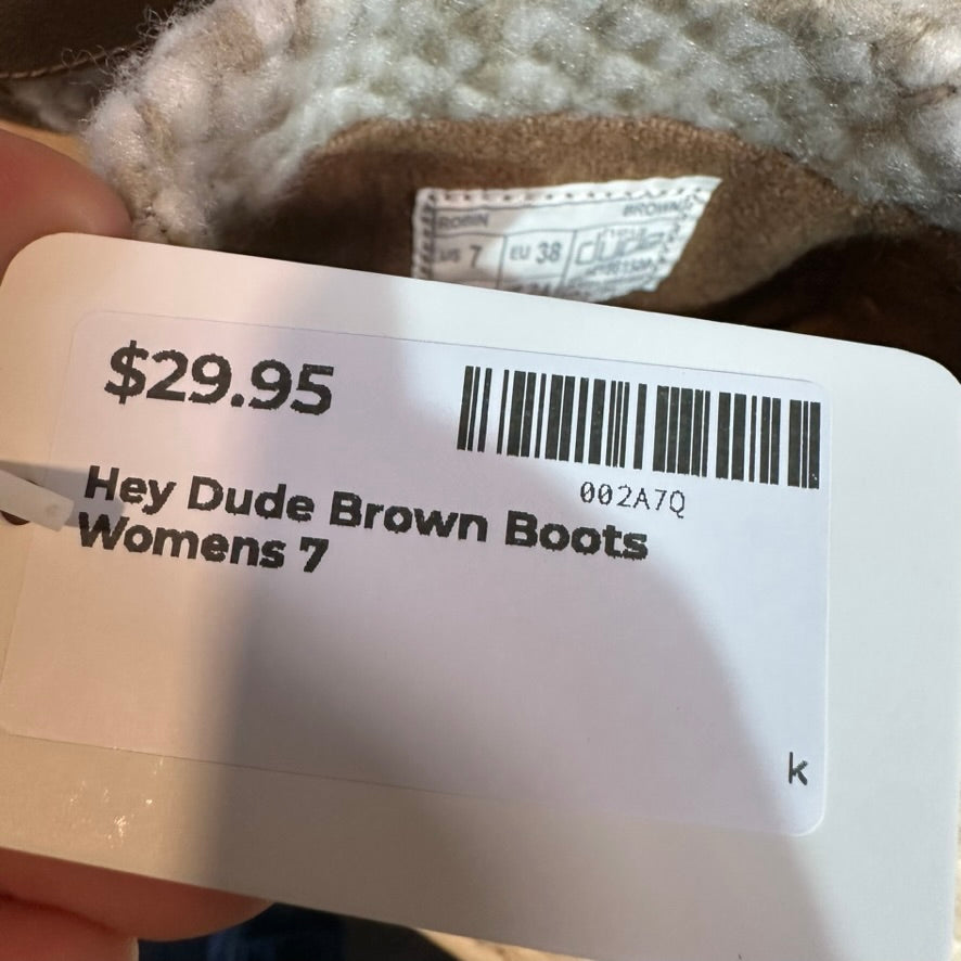 Hey Dude Brown Boots Womens 7