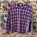 Carhartt Womens XL Button Up Flannel Shirt Pink Purple Plaid long sleeve