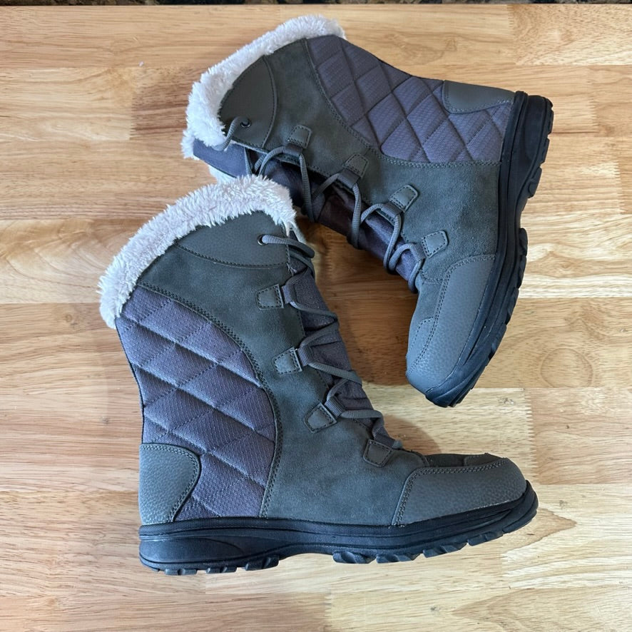 Columbia Boots Womens Size 8.5 Gray Snow Ice Maiden II Waterproof