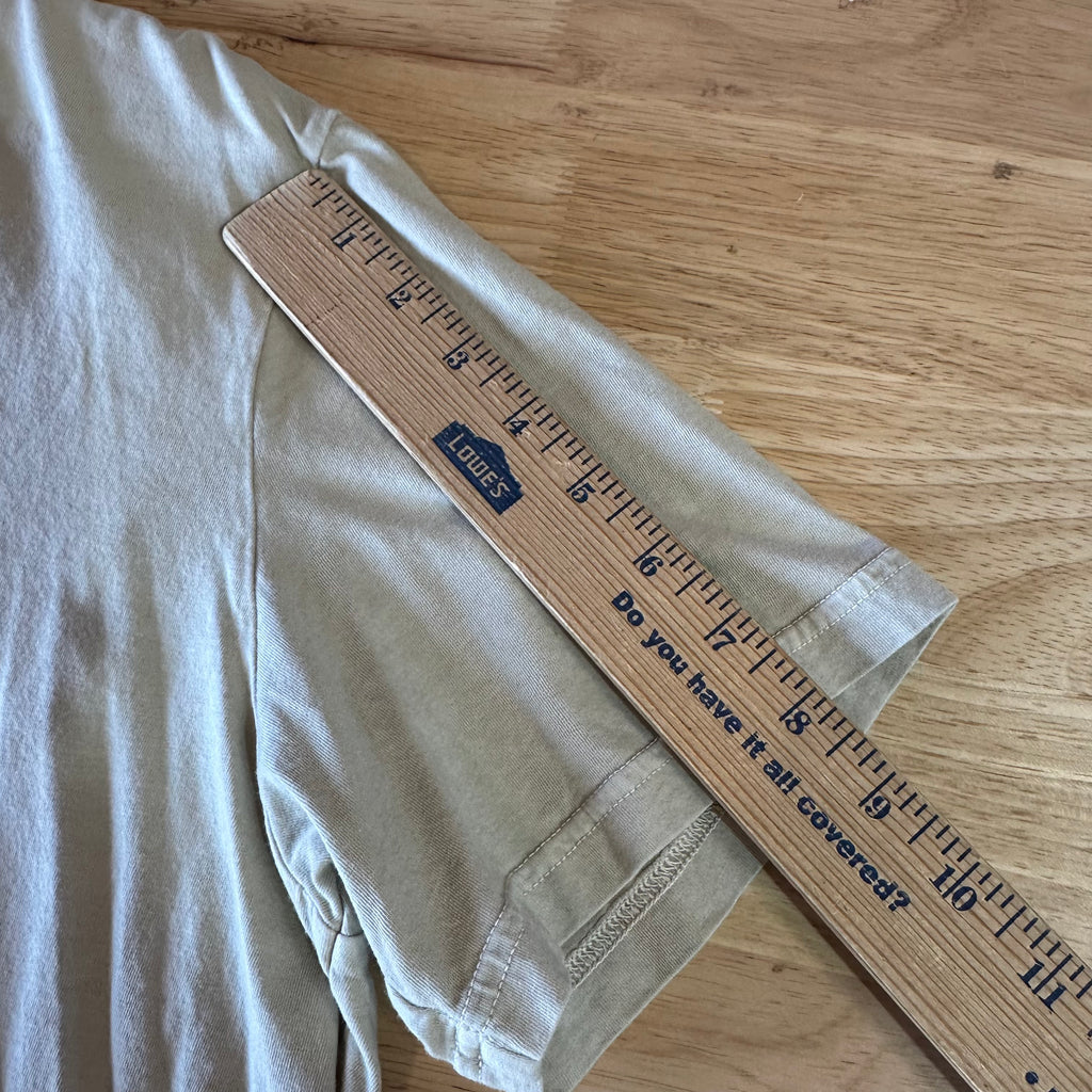 American Eagle Mens Large Live in T-Shirt Tan Super Soft S/S Hawaiian