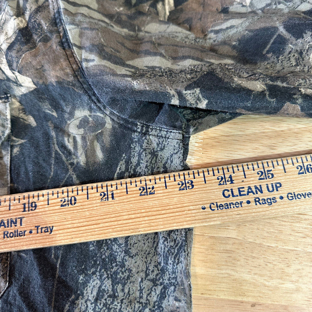 Rattlers Brand Mens Mossy Oak Break Up Camo Shirt Hunting Large Vintage