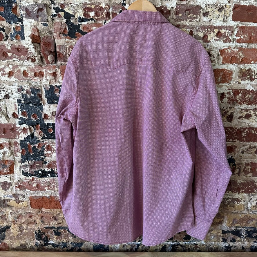 Wrangler Wrancher Southwestern Shirt Men's XL Pearl Snap L/S Red