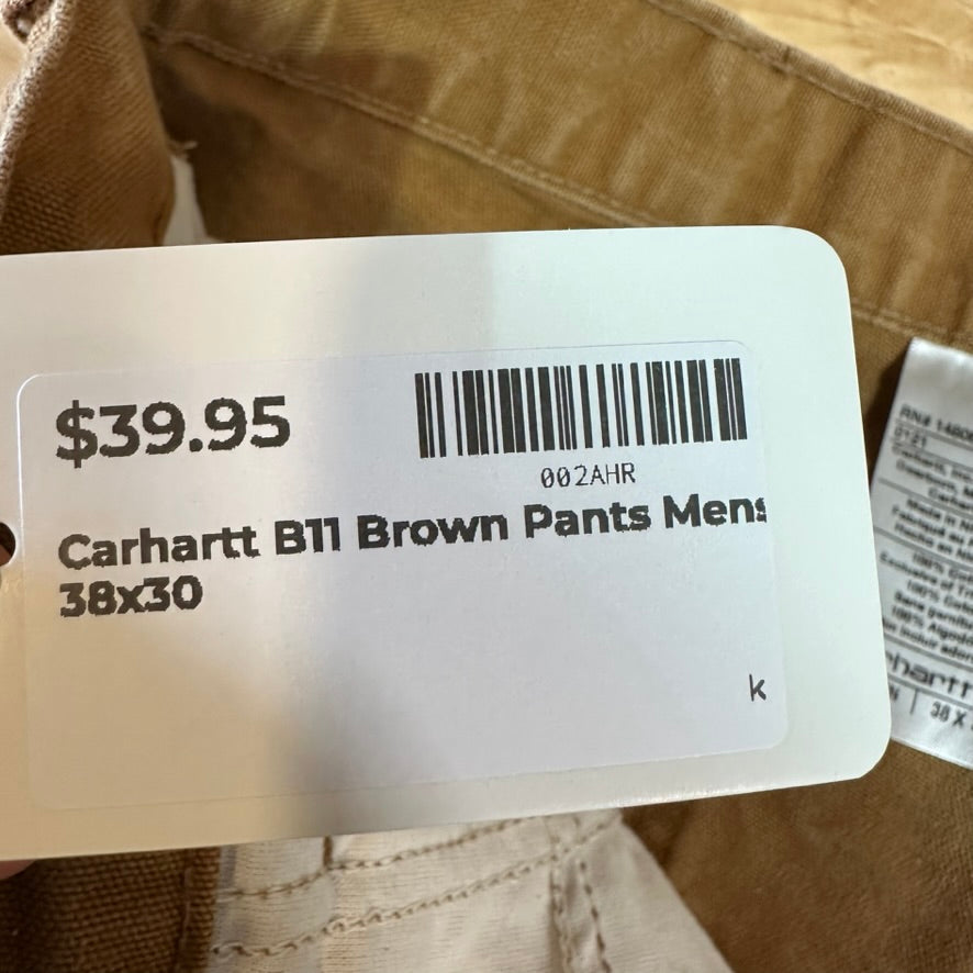Carhartt B11 BRN Mens 38x30 Pants