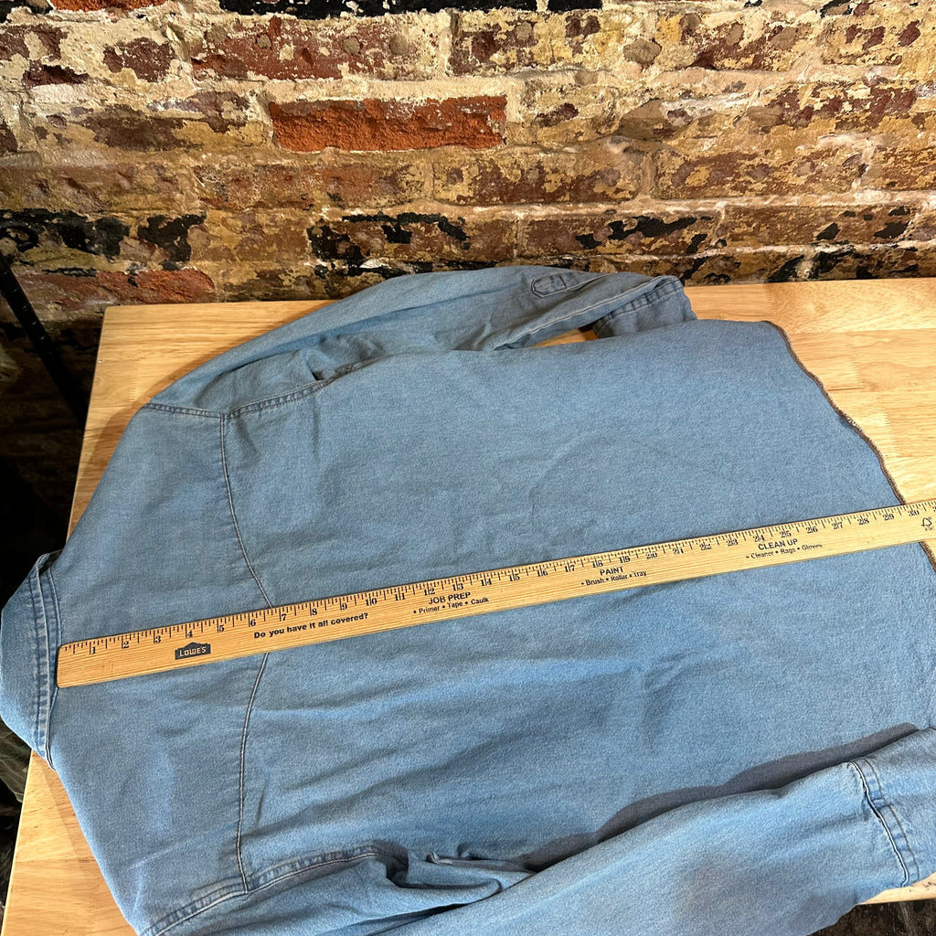 Wrangler Men's Small Blue Western Jean Shirt