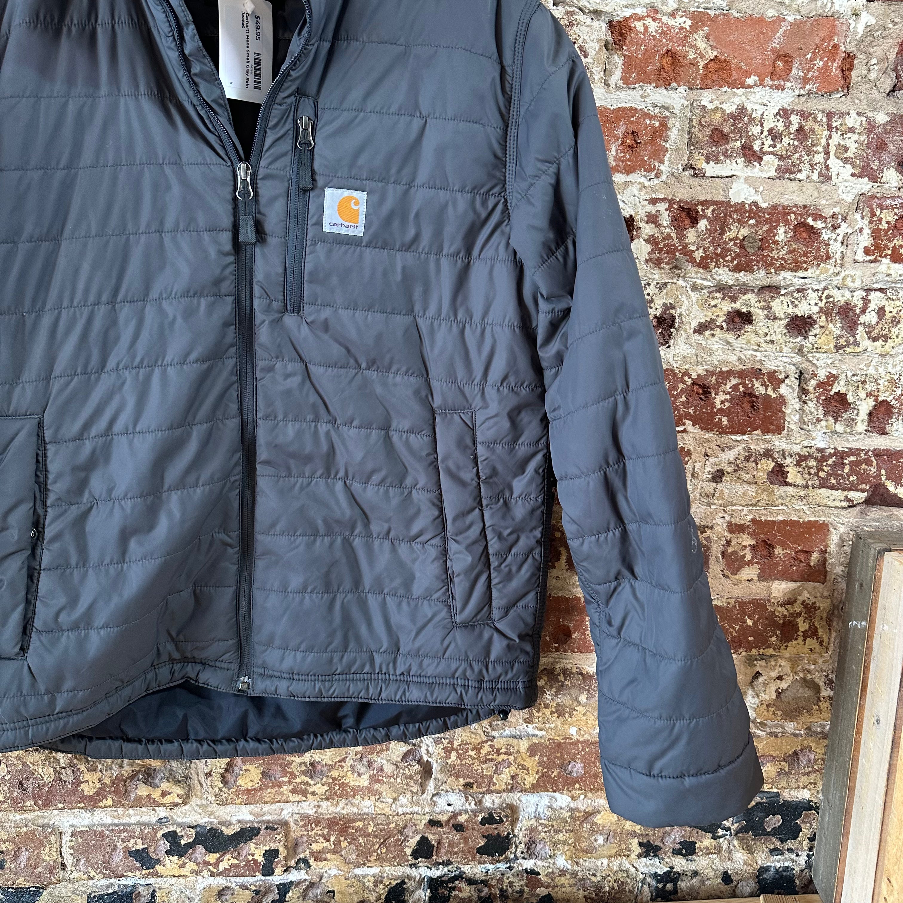 Carhartt Mens Small Black Rain Defender Jacket