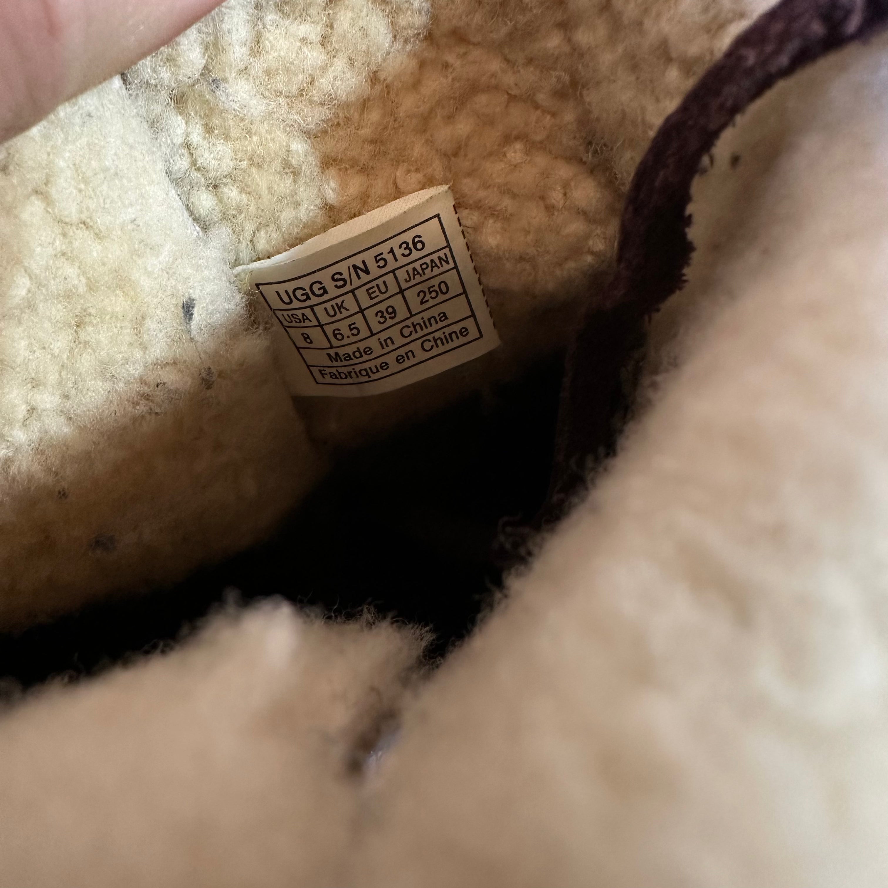 Ugg Australia Cove La Jolla Women's Size 8 Brown Leather Shearling Boots