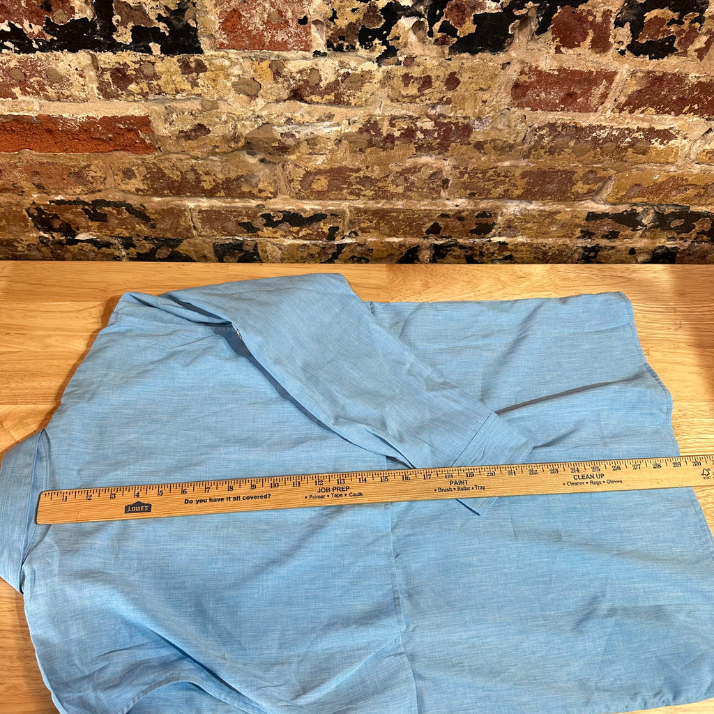 Magellan Shirt Mens Small Long Sleeve Button Down Fish Gear Blue NEW