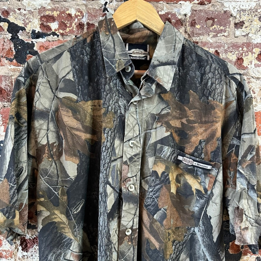 Winchester Mens Large Button Up Camo Shirt