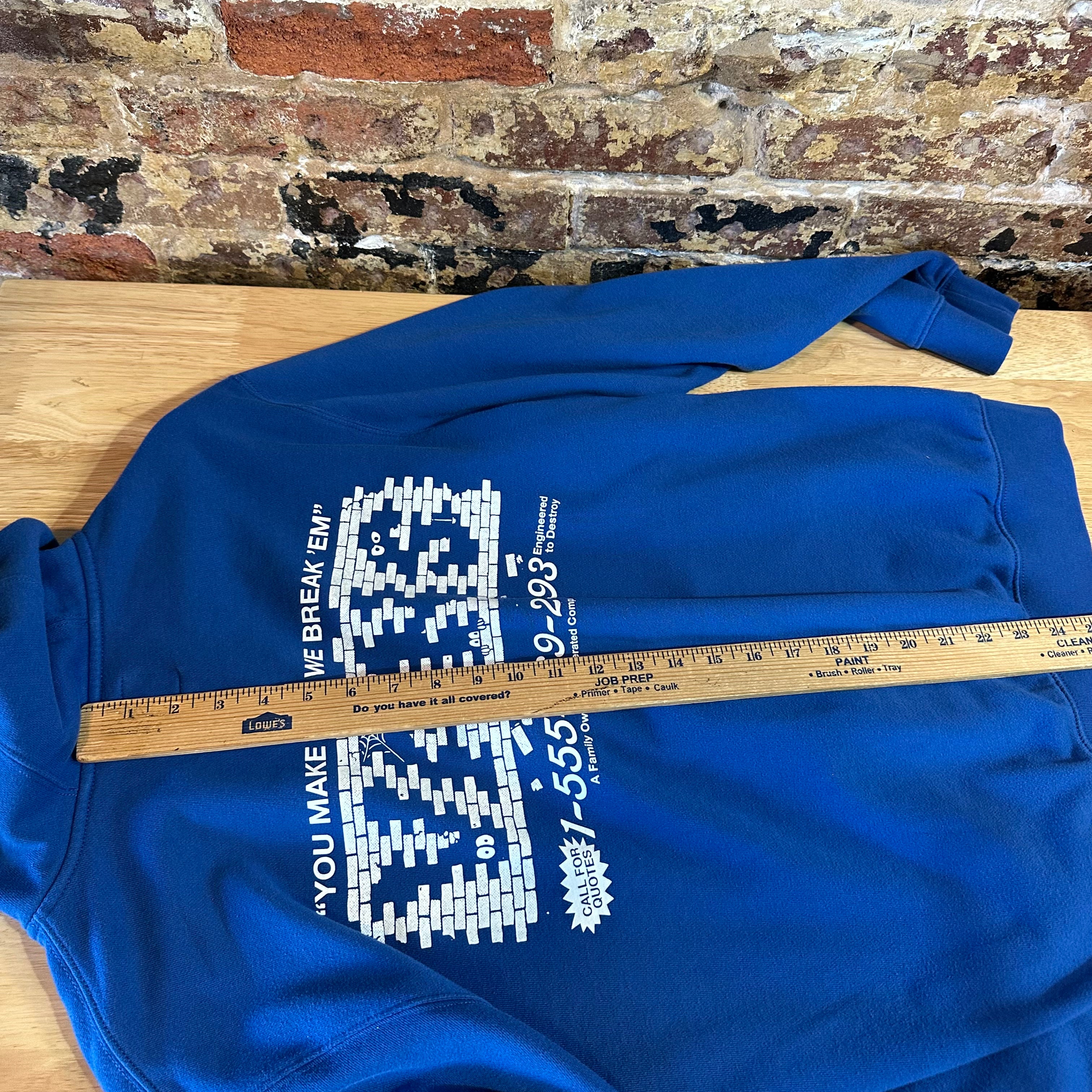 VANS Blue Full Zip Hoodie Mens Medium