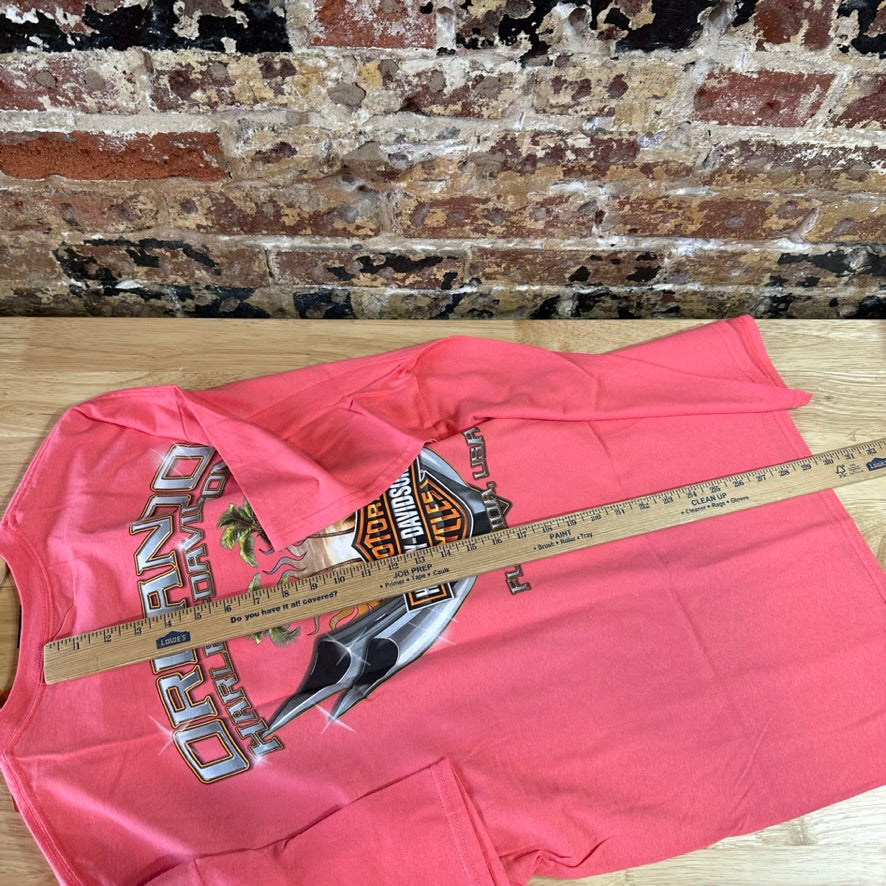 Harley Davidson Men's 2XL Short Sleeve Pink T-Shirt NEW