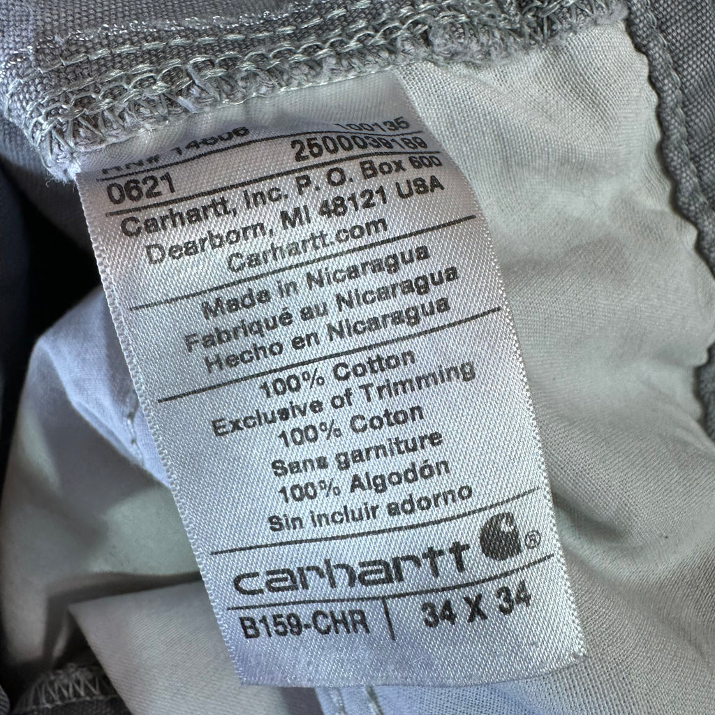 Carhartt Mens 34x34 Gray Pants