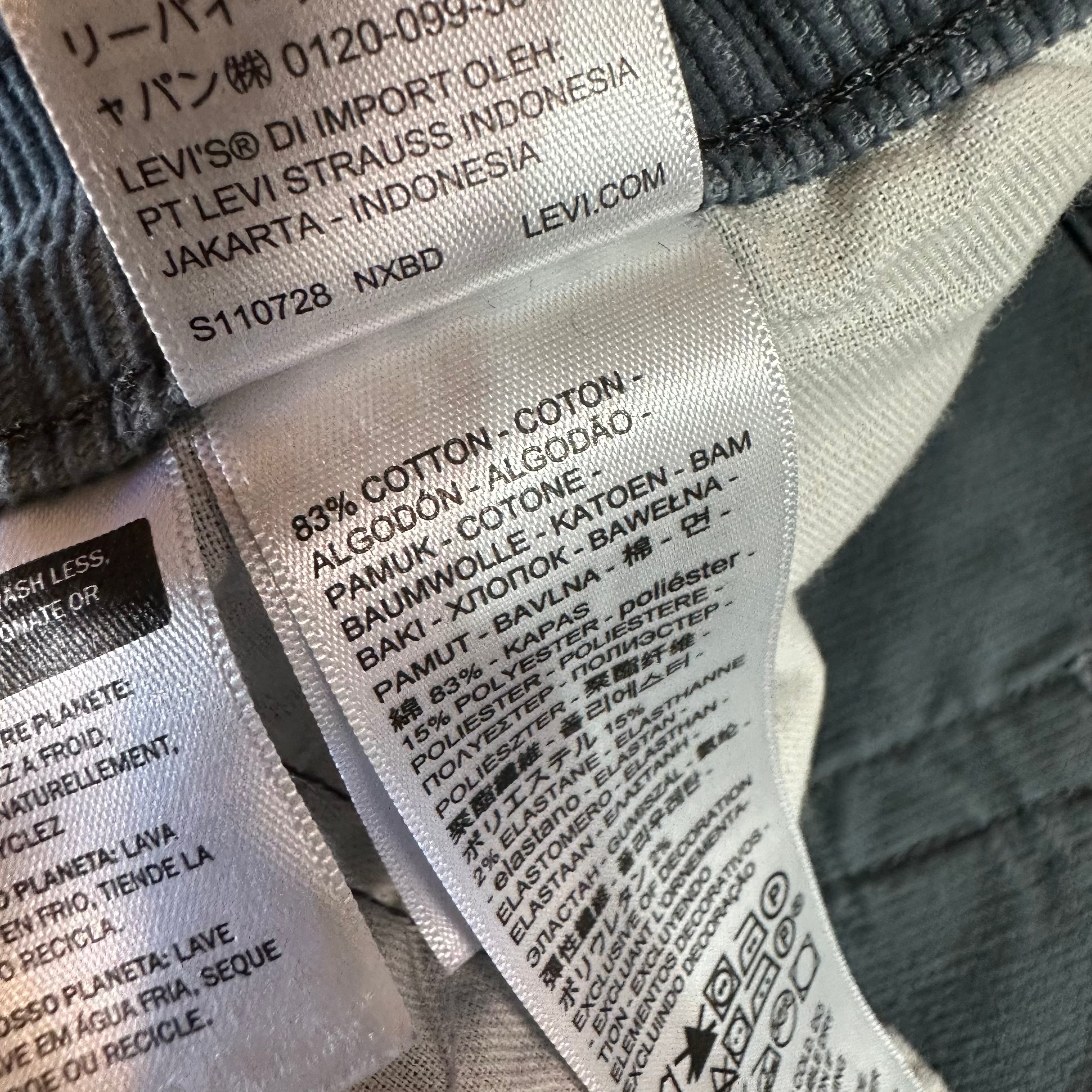 Levi's Mens 34x34 Gray Corduroy Pants