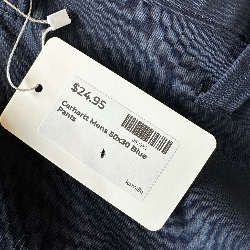 Carhartt 74533-20 Mens 50x30 blue work pants Lightweight EUC