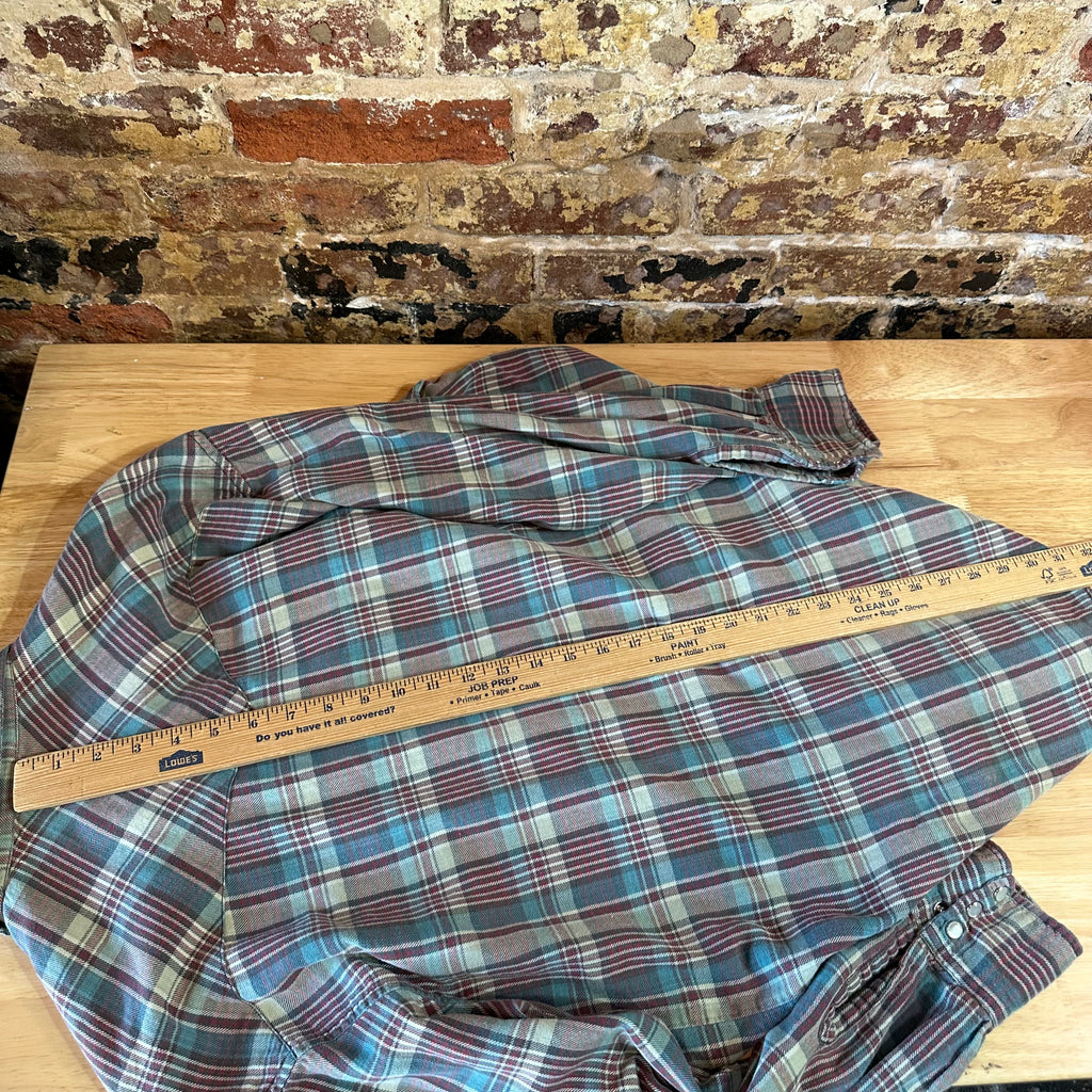VTG Outlaw Mens XL L/S Western Flannel Shirt