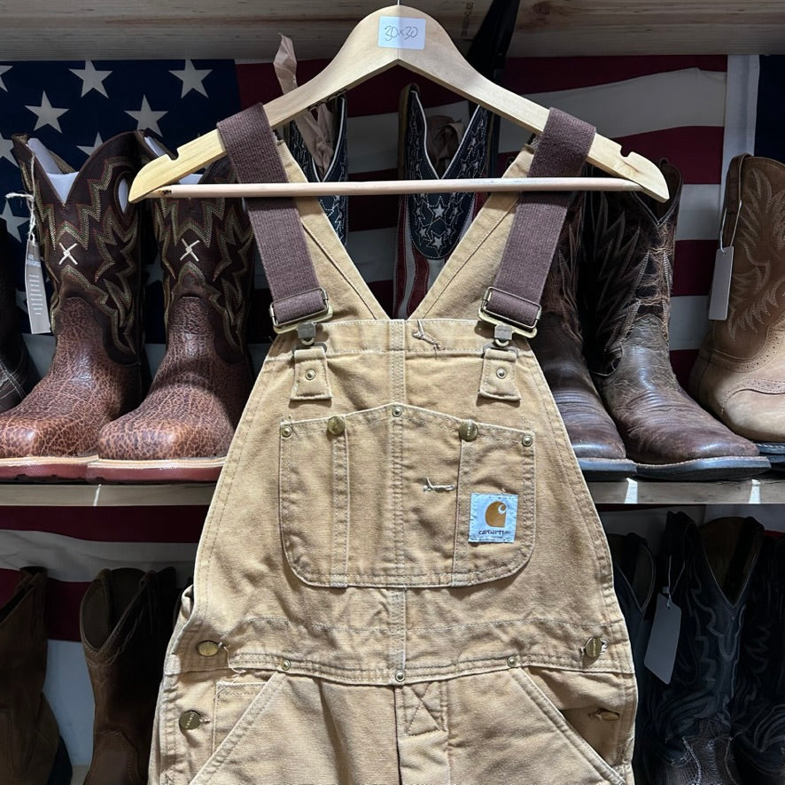 Carhartt R02 Mens 30x30 Brown Bibs