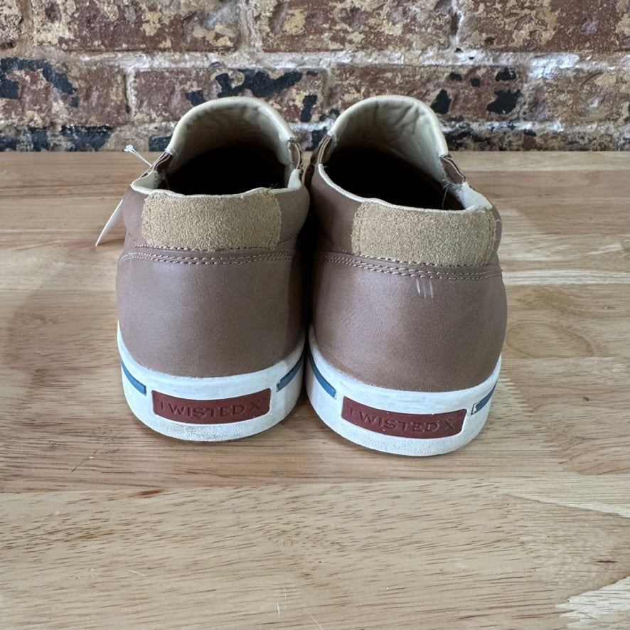 Twisted X Casual Shoes Mens Driving Mocs 13 Checker Brown Blue