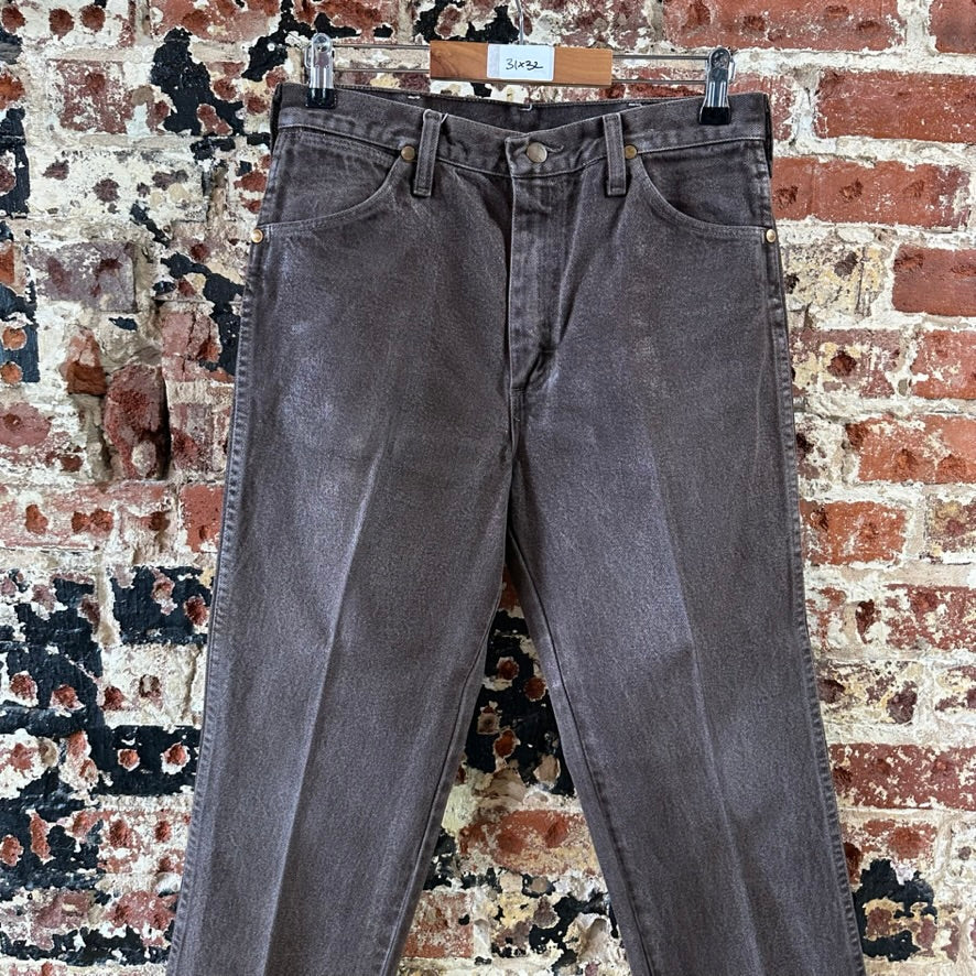 Vintage Wrangler Mens 31x32 Brown Jeans