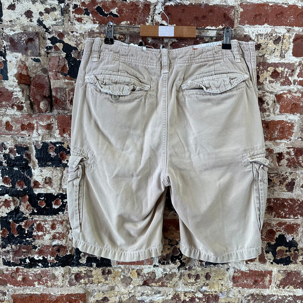 American Eagle Outfitters Classic Length Cargo Shorts Mens 32 Tan 10.5" inseam