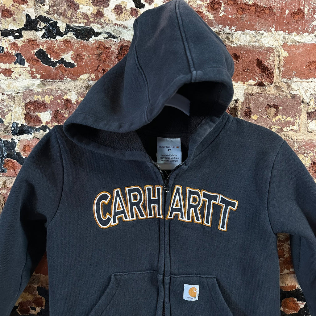 Carhartt Zip Up Black Hoodie Toddler Boys 4T