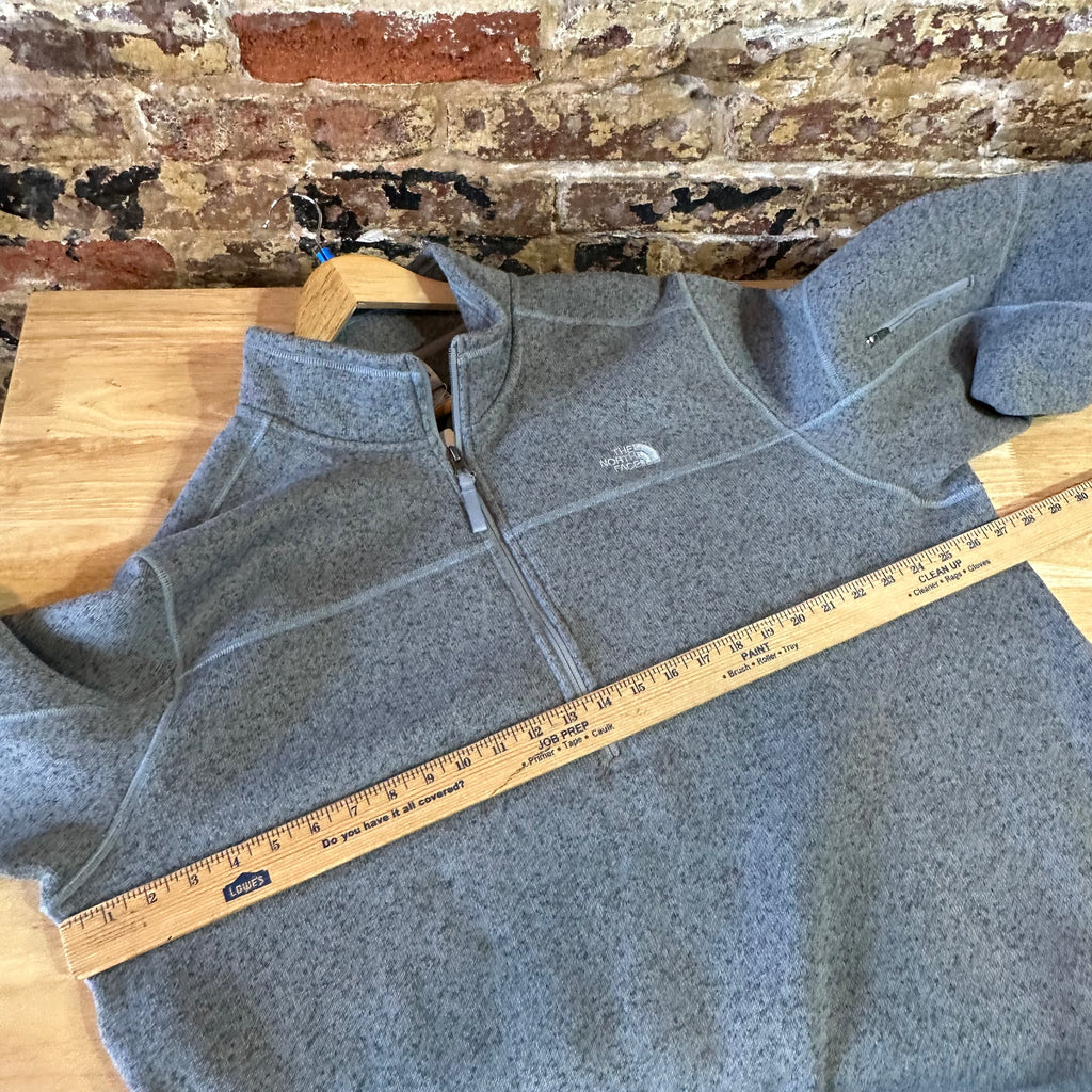 North Face Gray 1/4 Zip Mens 2XL