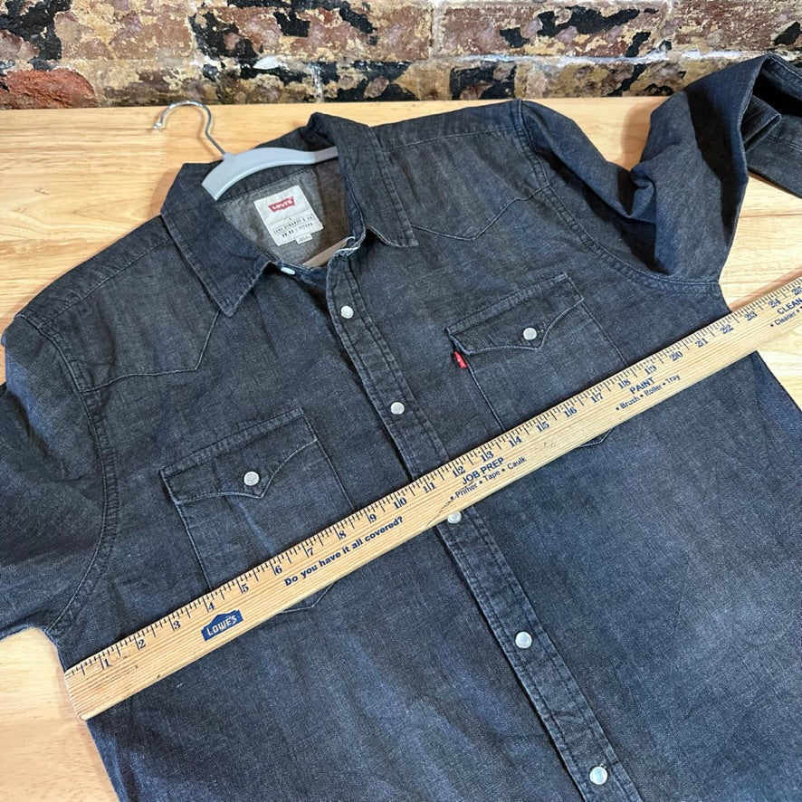Levi's Men's Large Black Western Shirt