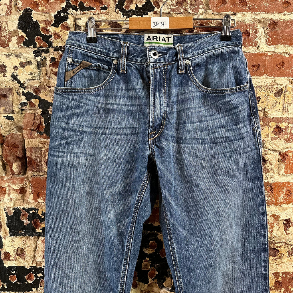 Ariat M1 Vintage Straight Blue Jeans Men's 31x34 Western Cowboy