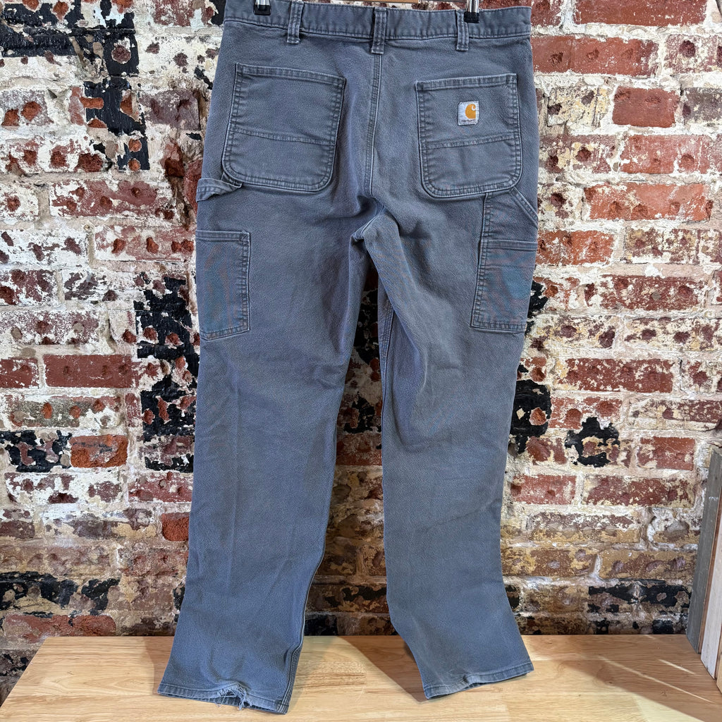 Carhartt Double Knee Gray Pants Mens 36x34