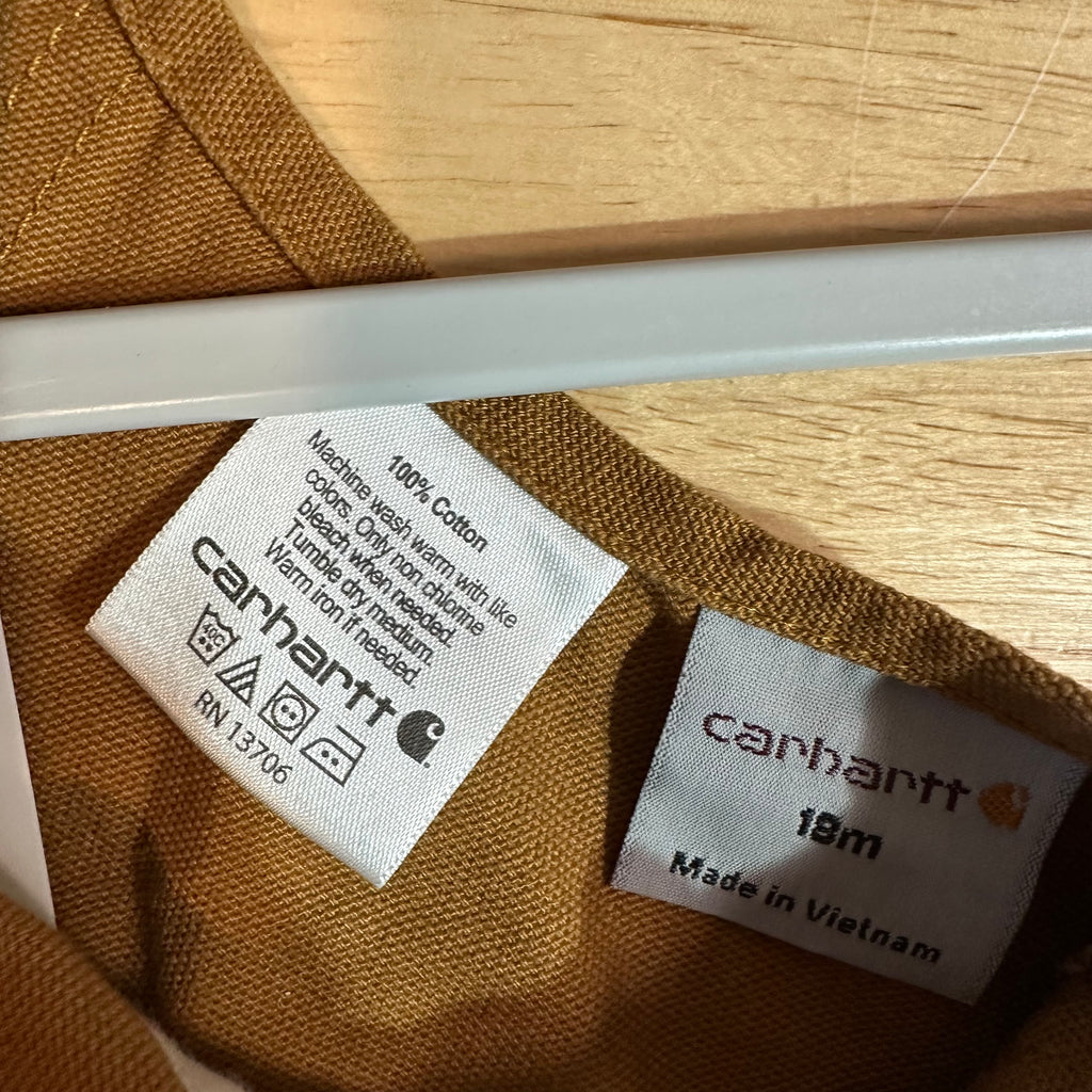 Carhartt Brown Bibs 18M