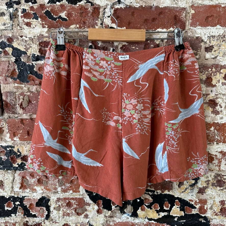 RVCA womens Daze shorts multicolor sz medium lightweight beach bird floral