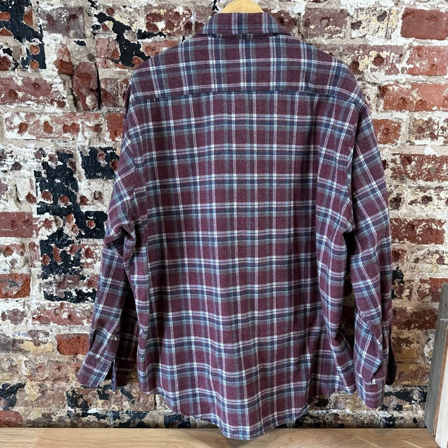 VTG Sears Mens 2XL Long Sleeve Button Up Flannel