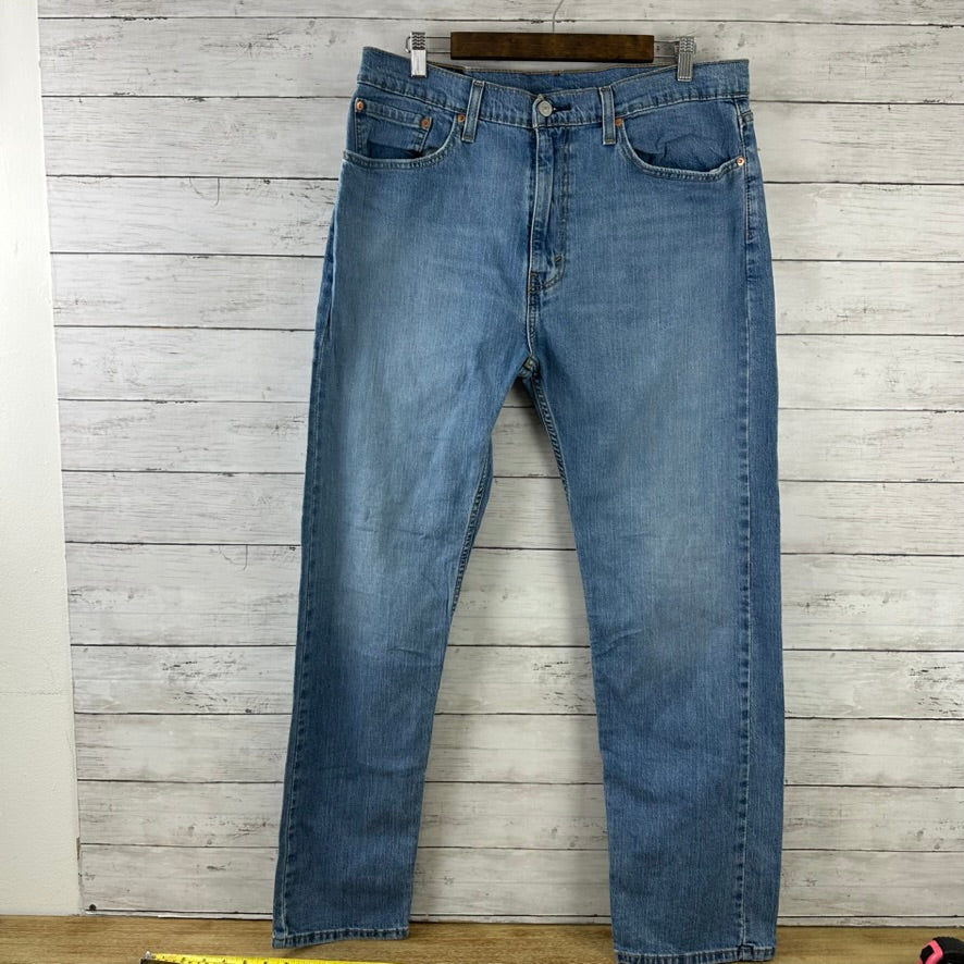 Levis 505 Jeans Mens 36x32 Regular Zip fly Blue denim Levi's