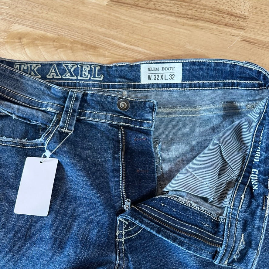 TK Axel Mens 32x32 Slim Boot Jeans