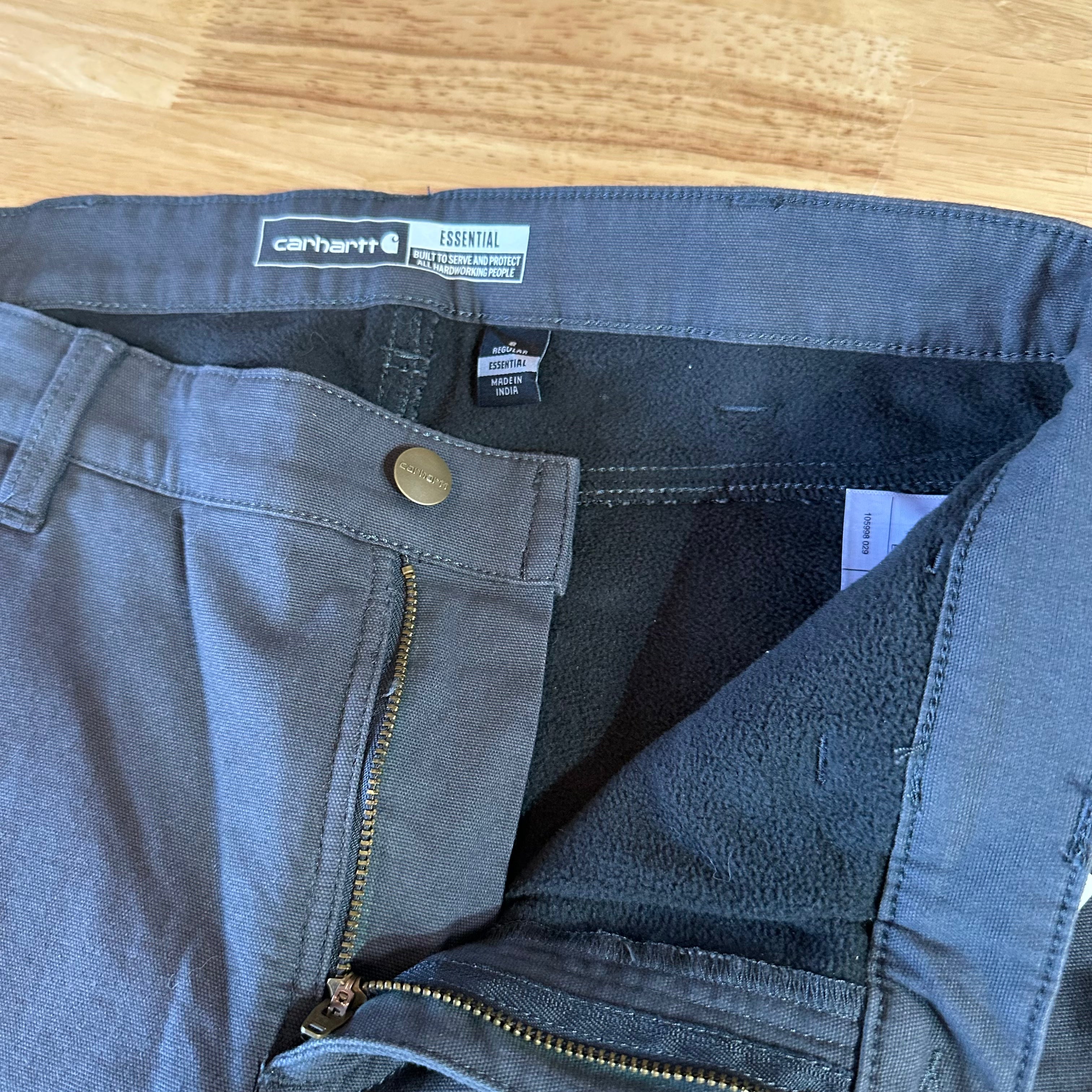 Carhartt Womens 8 Gray Lined Essential Pants NEW