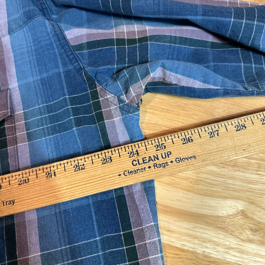 VTG Wrangler Men's Large Blue Western Shirt