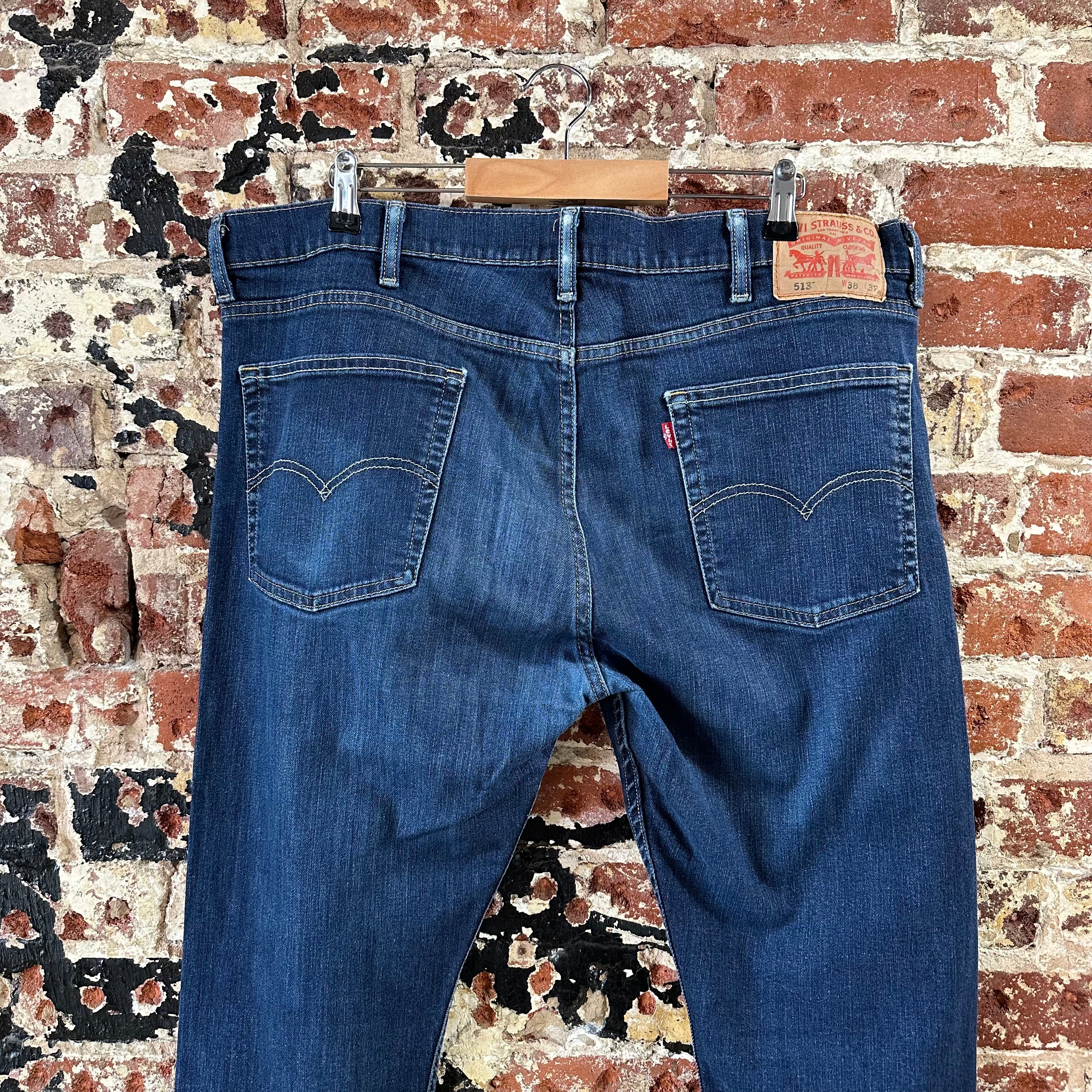 Levi's 513 Mens 38x32 Blue Jeans