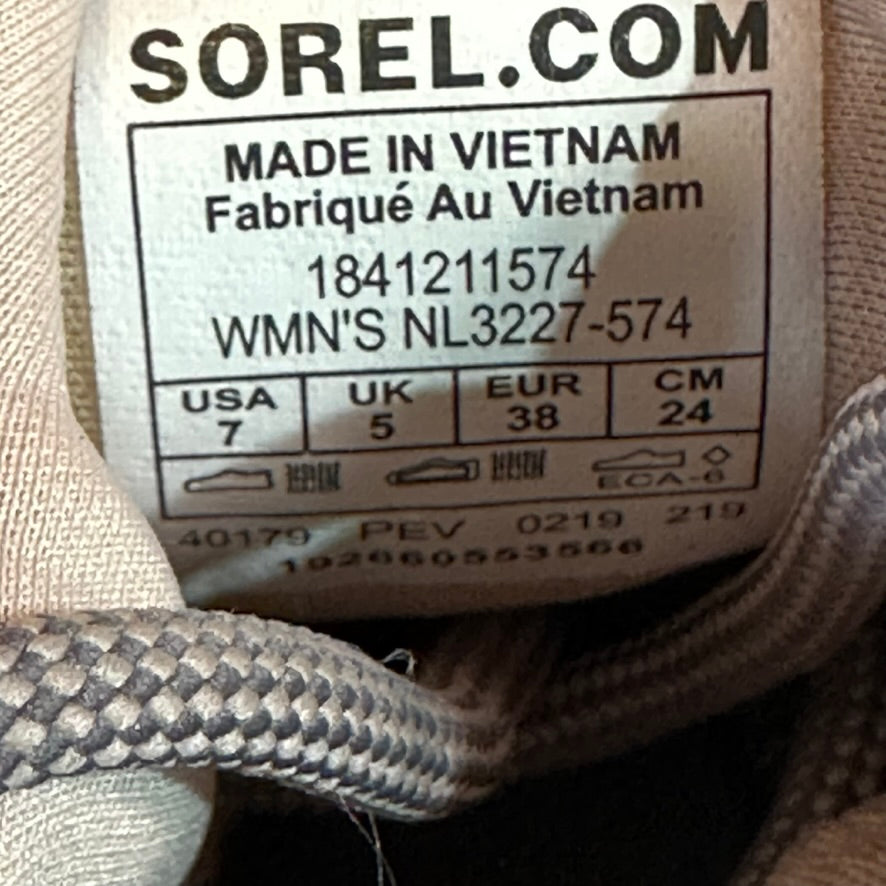 Sorel Women's Kinetic Lace Up Sneakers Shoes Purple Sage Size 7