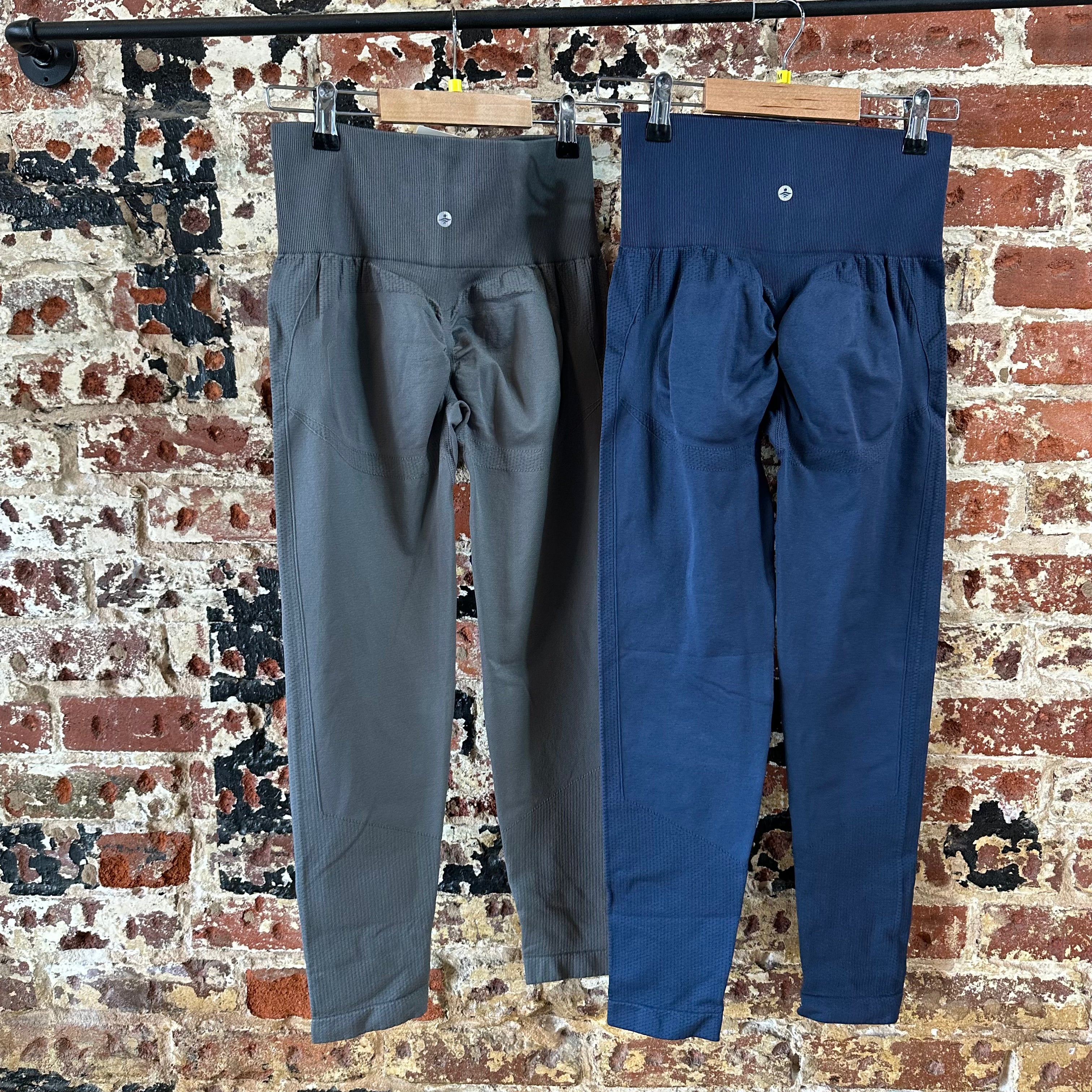 Lot of 2 Halara Womens Large Gray & Blue Leggings NEW