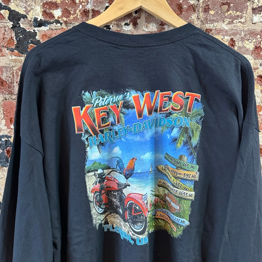 Harley Davidson Men's 3XL Long Sleeve Black T-Shirt NEW
