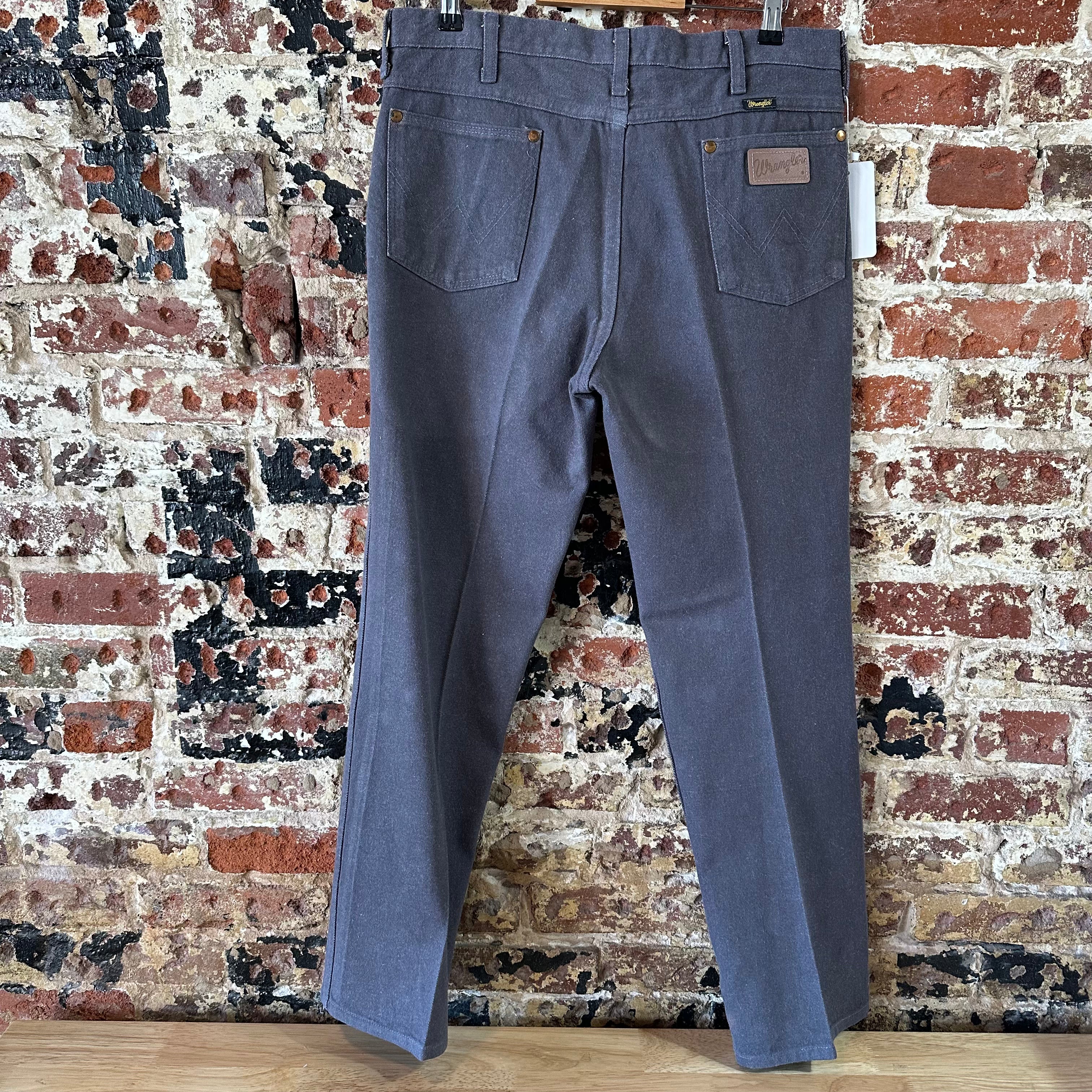 VTG Wrangler Mens Gray Denim Pants Sz 34x32 Jeans Straight Leg Made in USA 936