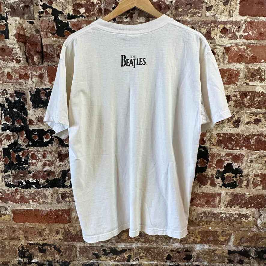 VTG Beatles Men's XL S/S White T-Shirt