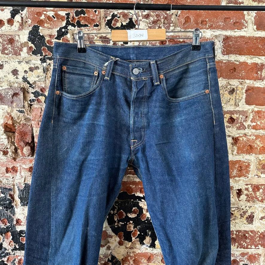 Levi's 501 Mens 32x34 Dark Blue Jeans