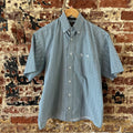 Wrangler George Strait Button Up Shirt Mens Small Western Short Sleeve Blue
