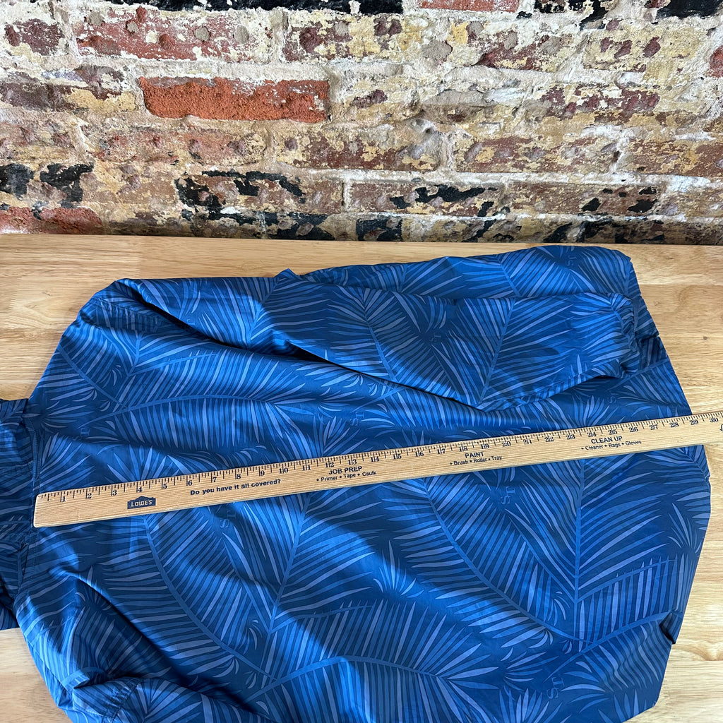 Southern Tide Men’s Windbreaker Hoodie Size Large Blue Palm Floral Full Zip