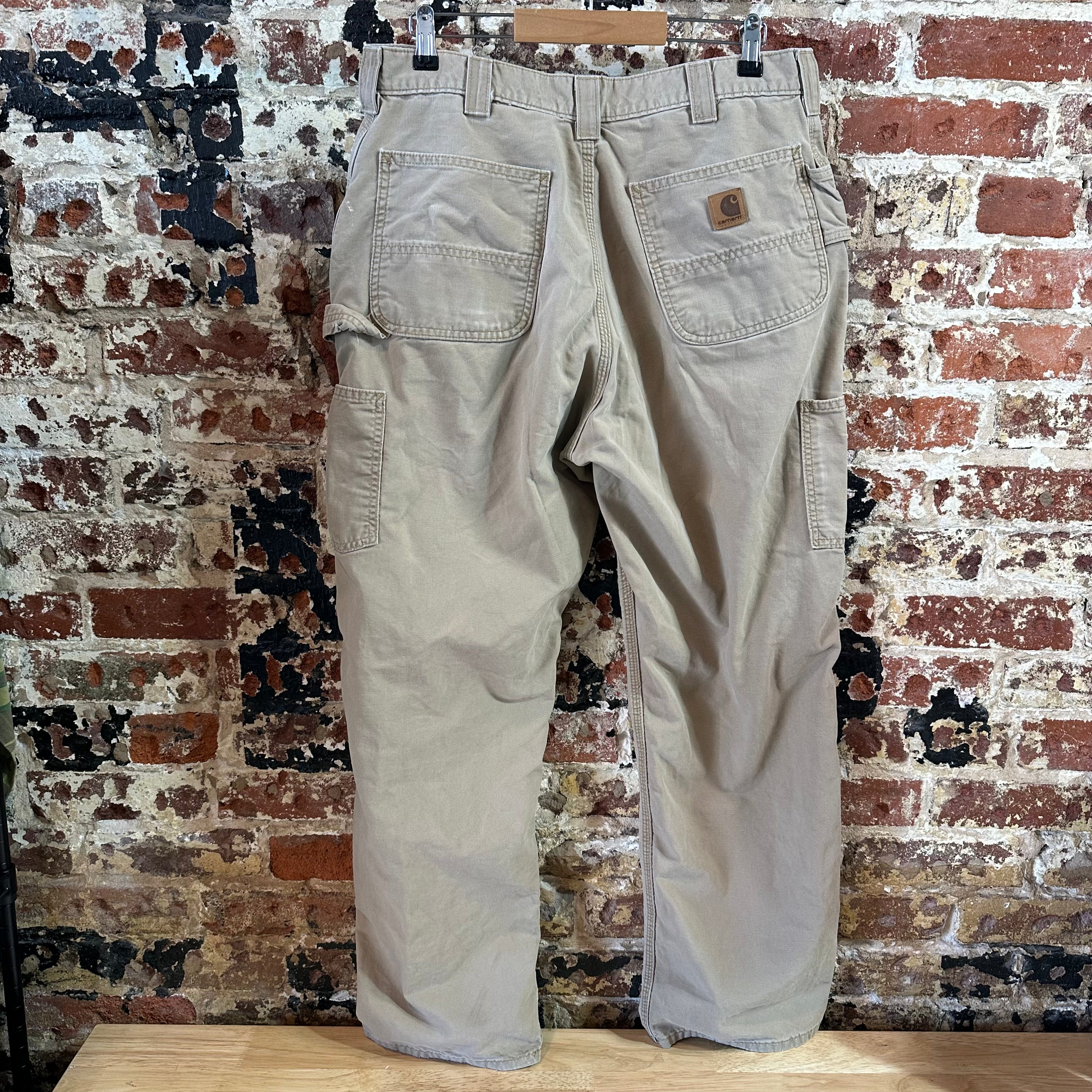 Carhartt Mens 35x32 Tan Pants