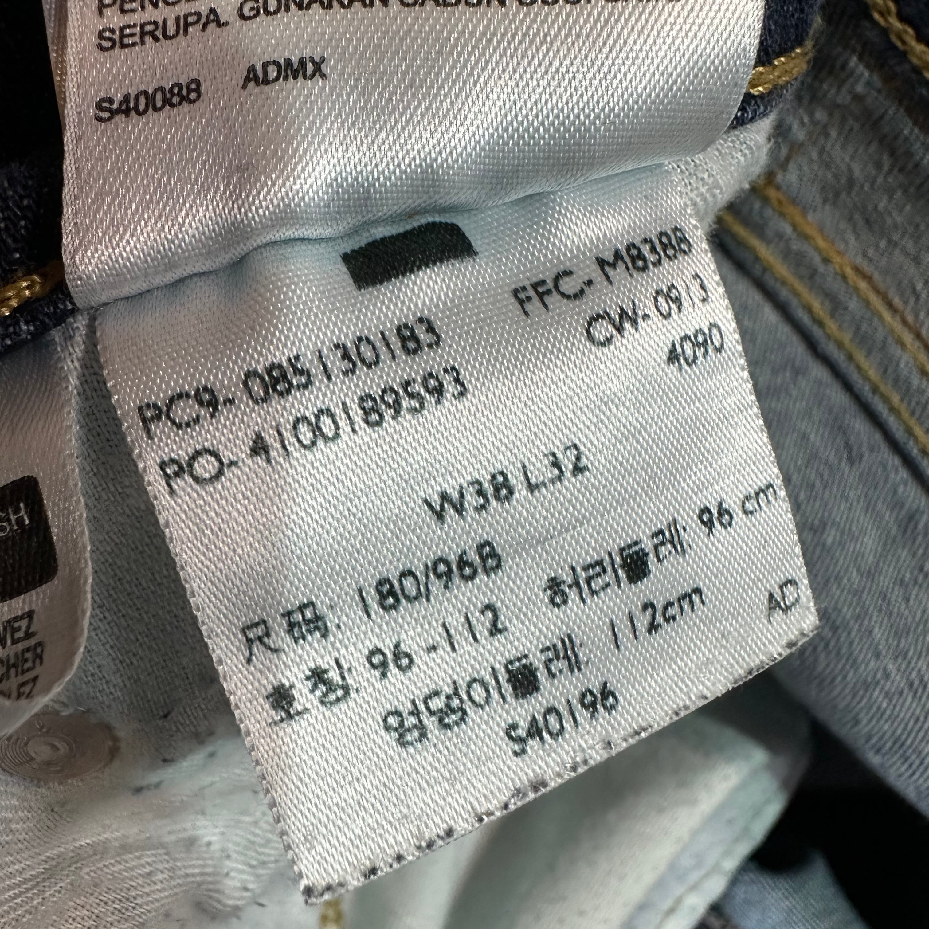 Levi's 513 Mens 38x32 Blue Jeans